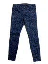 Joe's Jeans Women's Wild Print Mid Rise Skinny Jeans In Blue, Black In Multi