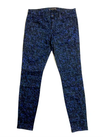 Joe's Jeans Women's Wild Print Mid Rise Skinny Jeans In Blue, Black In Multi
