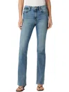 Joe's Jeans Womens High Rise Frayed Hem Bootcut Jeans In Multi