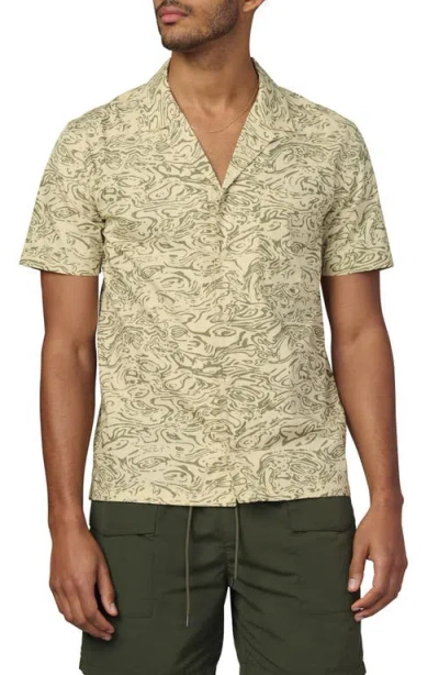 Joe's Abstract Cotton Camp Shirt In Green