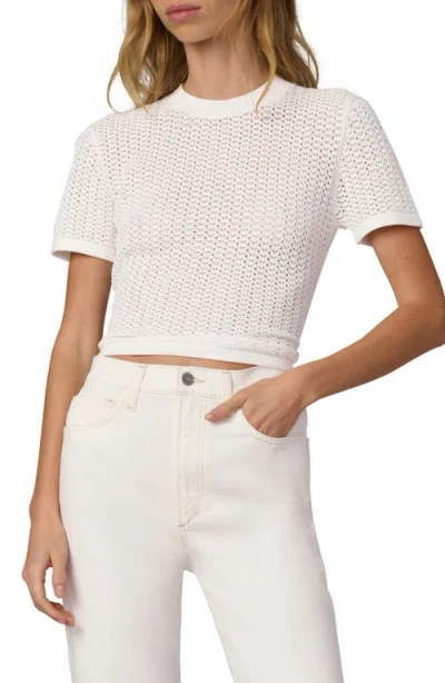 Joe's Baby Open Stitch T-shirt In White