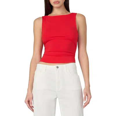 Joe's Boatneck Tank Top In Red