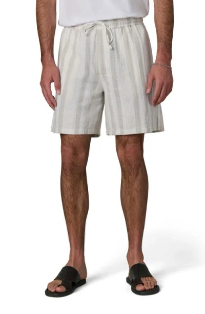 Joe's Cabana Dobby Stripe Drawstring Shorts In Gray