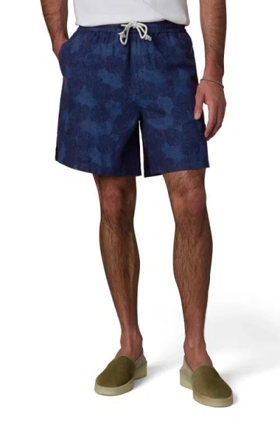 Joe's Cabana Leaf Print Drawstring Shorts In Multi