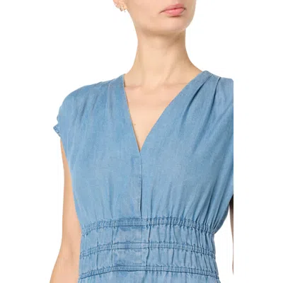 Joe's Cap Sleeve Chambray Maxi Dress In Medium Chambray