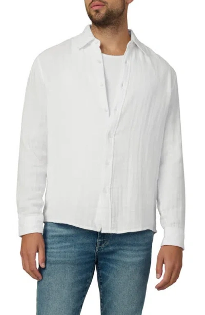Joe's Cedric Cotton Gauze Button-up Shirt In Optic White