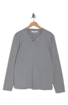 Joe's Classic Long Sleeve Henley In Gray