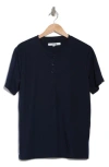 Joe's Cotton Blend Henley T-shirt In Navy