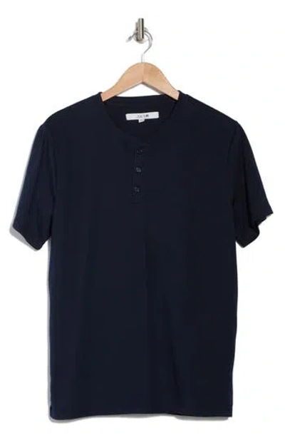 Joe's Cotton Blend Henley T-shirt In Navy