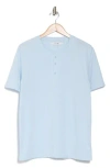 Joe's Cotton Blend Henley T-shirt In Sky Blue