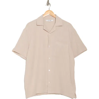 Joe's Cotton Gauze Camp Shirt In Gray