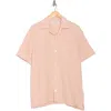 Joe's Cotton Gauze Camp Shirt In Pink