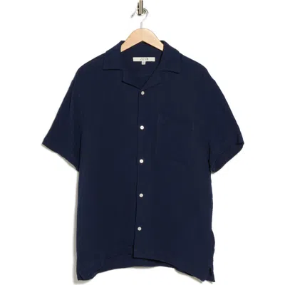 Joe's Cotton Gauze Camp Shirt In Blue