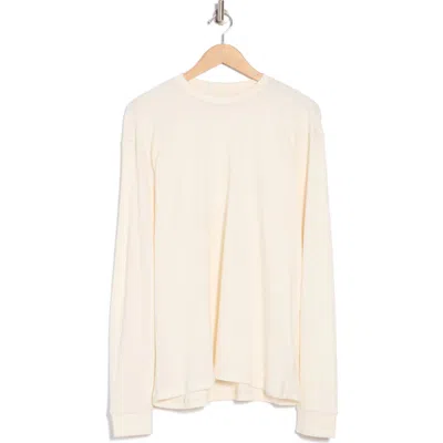 Joe's Crewneck Waffle Knit Long Sleeve T-shirt In Ecru