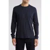 Joe's Crewneck Waffle Knit Long Sleeve T-shirt In Navy