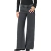 Joe's Crystal Embellished Low Rise Wide Leg Jeans In Gray