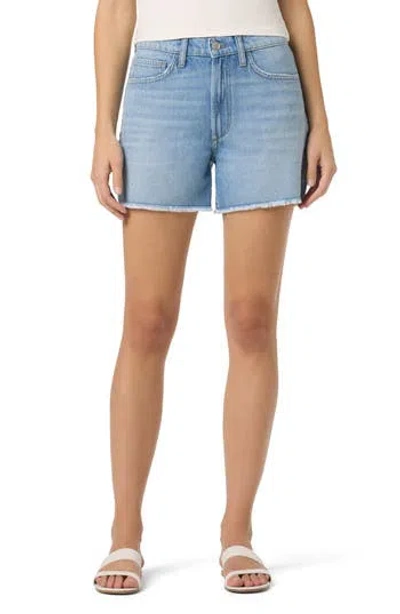 Joe's Crystal Embellished Relaxed Denim Cutoff Shorts In Purple