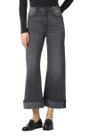 Joe's Cuffed High Waist Ankle Wide Leg Jeans In Multi