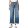Joe's Cuffed High Waist Ankle Wide Leg Jeans In Panama