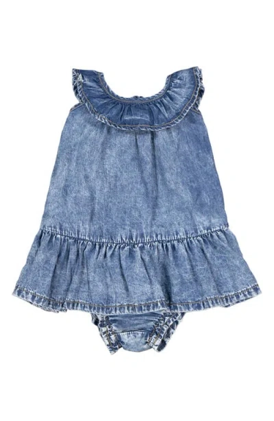 Joe's Babies'  Denim Dress & Bloomers Set In Blue