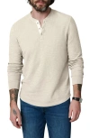 Joe's Double Face Thermal Henley Shirt In Chalk