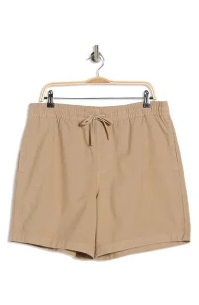 Joe's Drawstring Cotton Shorts In Brown