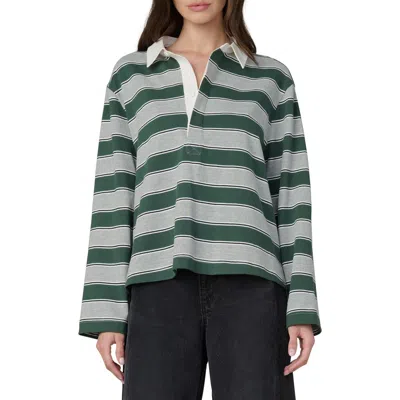 Joe's Dylan Oversized Rugby Shirt In Heather Grey/ Cilan