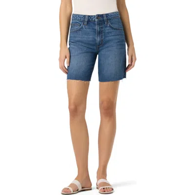 Joe's Easy Cutoff Denim Bermuda Shorts In Brown