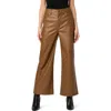 Joe's Faux Leather Ankle Wide Leg Pants In Caramel