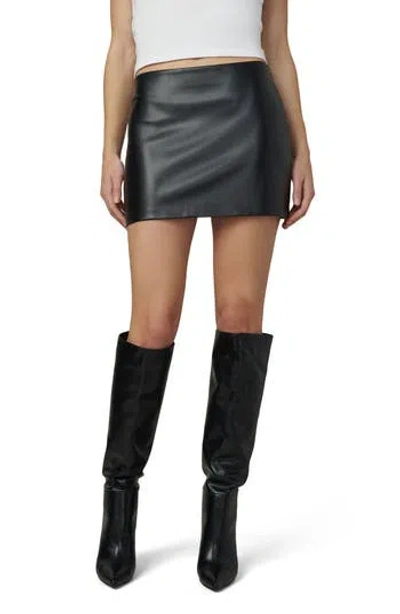 Joe's Faux Leather Miniskirt In Black