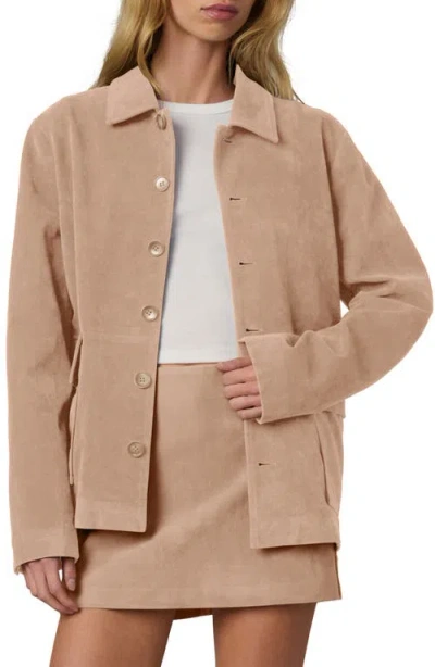 Joe's Faux Suede Chore Coat In Brown