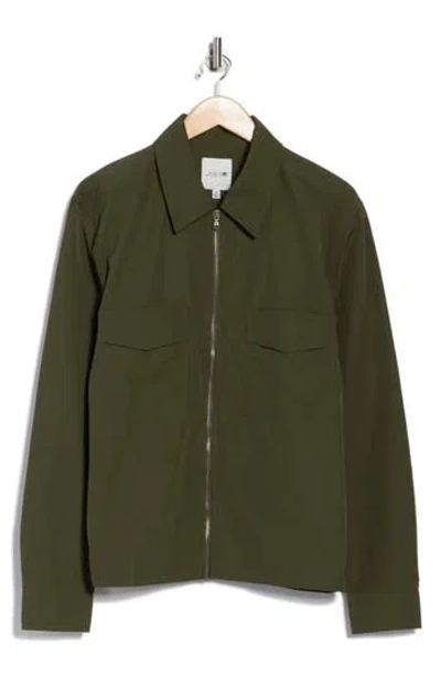 Joe's Full Zip Nylon Jacket In Green