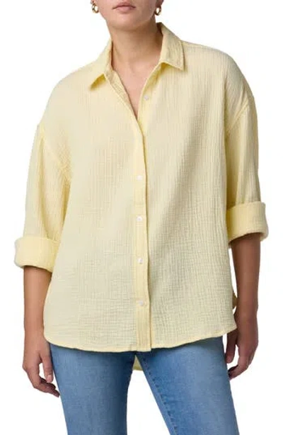 Joe's Gauze Boyfriend Button-up Shirt In Anise Flower