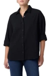 Joe's Gauze Boyfriend Button-up Shirt In Black