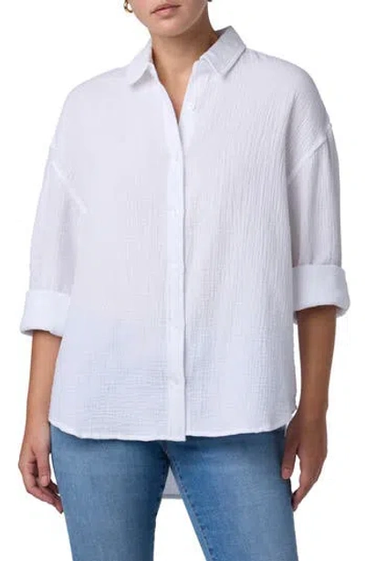 Joe's Gauze Boyfriend Button-up Shirt In White