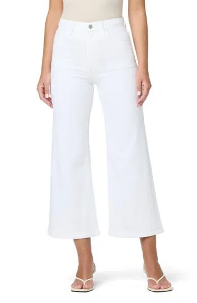 Joe's High Waist Ankle Wide Leg Jeans In White