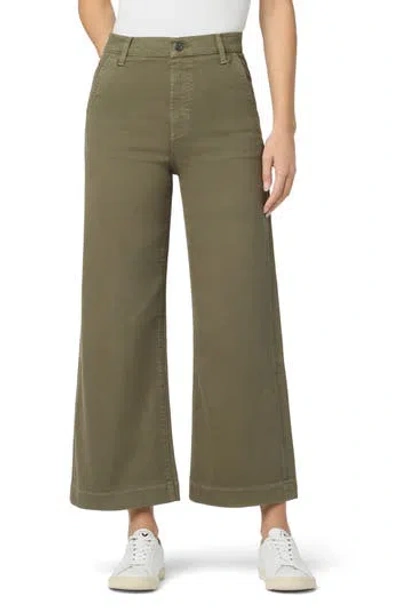 Joe's High Waist Ankle Wide Leg Trouser Jeans In Green