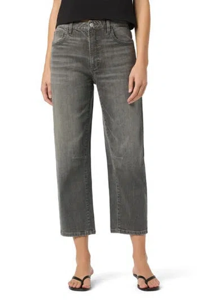 Joe's High Waist Crop Barrel Leg Jeans In Gray