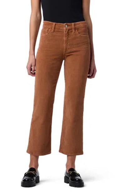 Joe's High Waist Crop Bootcut Corduroy Pants In Caramel