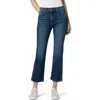 Joe's High Waist Crop Bootcut Jeans In Blue