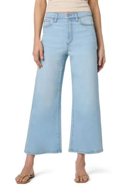 Joe's High Waist Crop Wide Leg Jeans In Blue