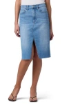 Joe's High Waist Midi Denim Skirt In Free Fallin