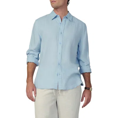Joe's Jakob Linen Button-up Shirt In Poolside