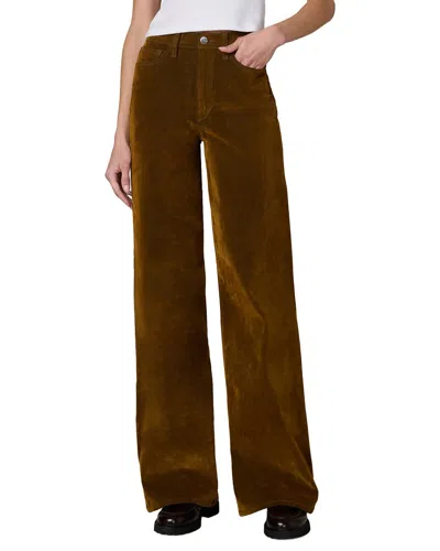 Joe's Jeans The Mia Bronze Brown Wide Leg Flocked Jean
