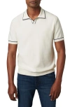 Joe's Jimmy Banlon Johnny Collar Polo Sweater In Chalk