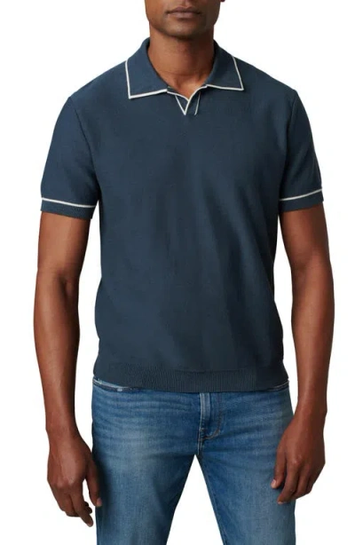 Joe's Jimmy Banlon Johnny Collar Polo Sweater In Midnight Navy