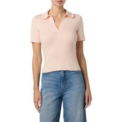 Joe's Johnny Collar Knit Polo In Peony