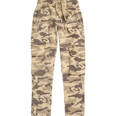 Joe's Kids' Camo Print Slim Cargo Joggers In Khaki
