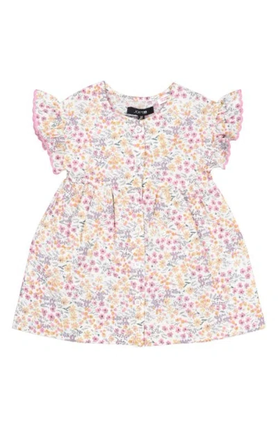 Joe's Kids' Floral Print Flutter Sleeve Dress In Multi