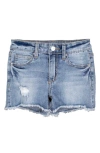 Joe's Kids' Jessie Frayed Cutoff Denim Shorts In Medium Wash